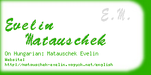 evelin matauschek business card